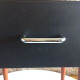 French vintage bedside revisited in black mast 60