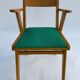 3 french design chairs chene light red yellow green 1960