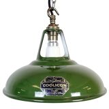 Industrial Green Enamel Factory Pendant Lamp from Coolicon, 1950s