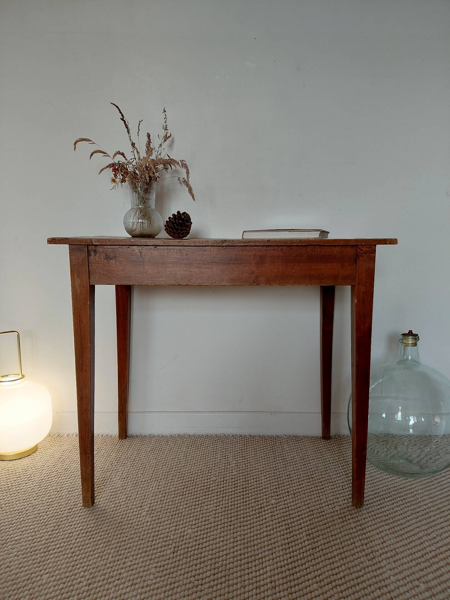Compact desk in vintage cherry wood