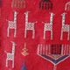 Tapis en laine tissé à la main avec motif d'alpaga de lama 64x102cm