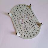 Vintage White Cast Iron Trivet