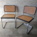 Set of 4 vintage Cesca B32 Marcel Breuer chairs