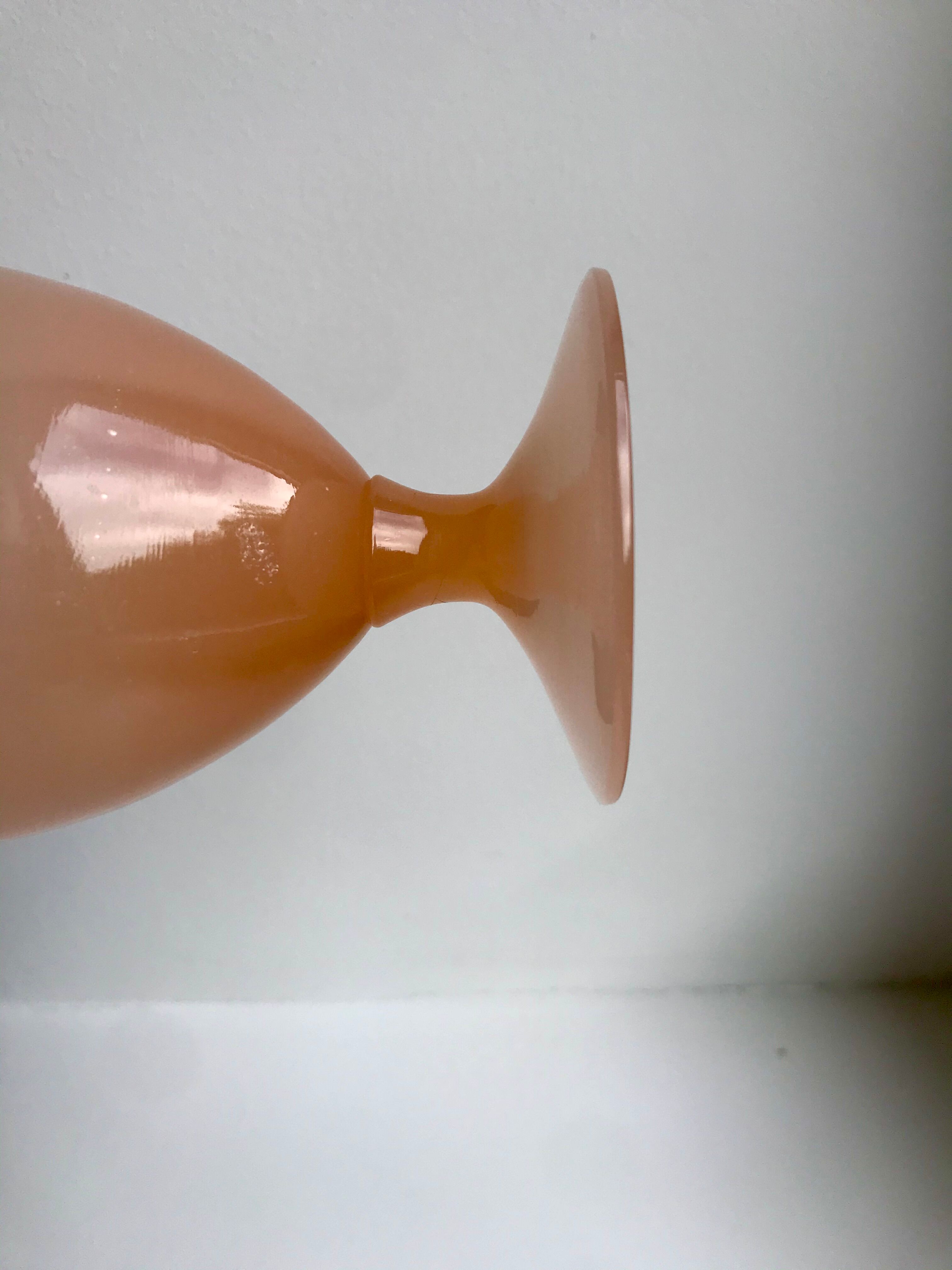 Pale pink opaline vase 40s