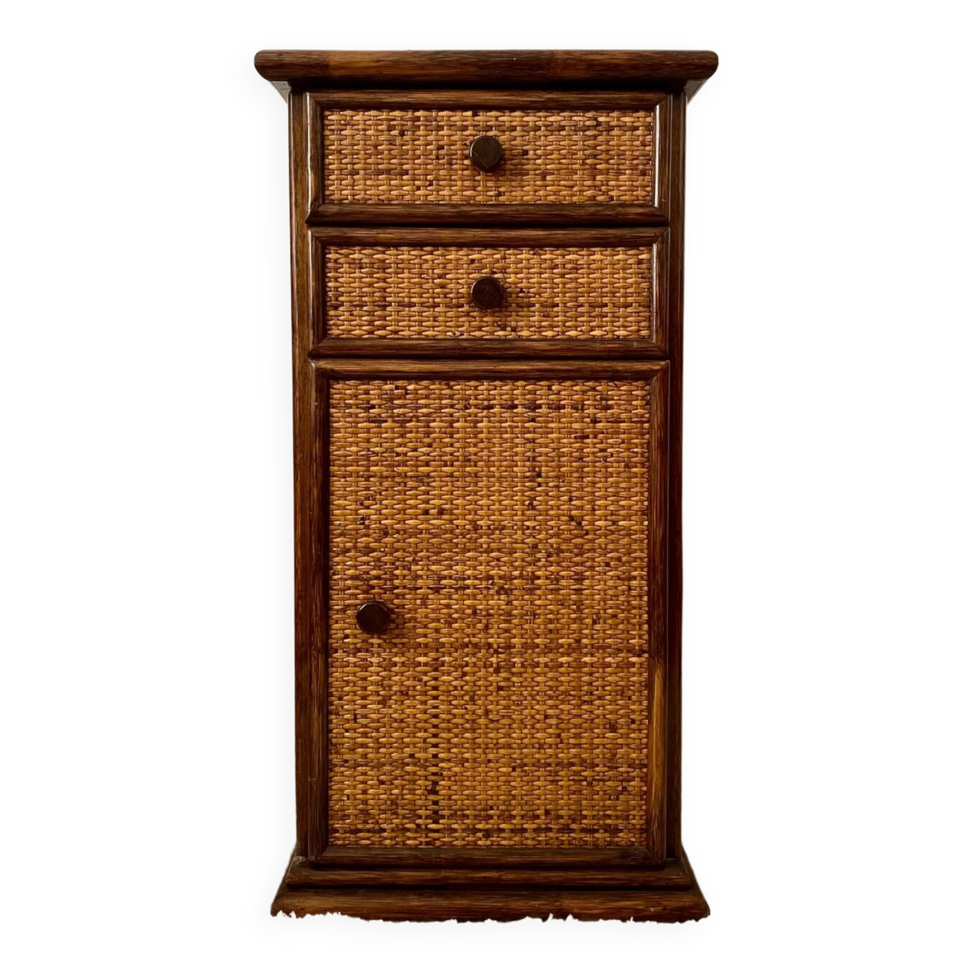 Roche bobois Maugrion rattan chiffonier