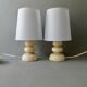 Paire de lampes en albâtre, années 70-80