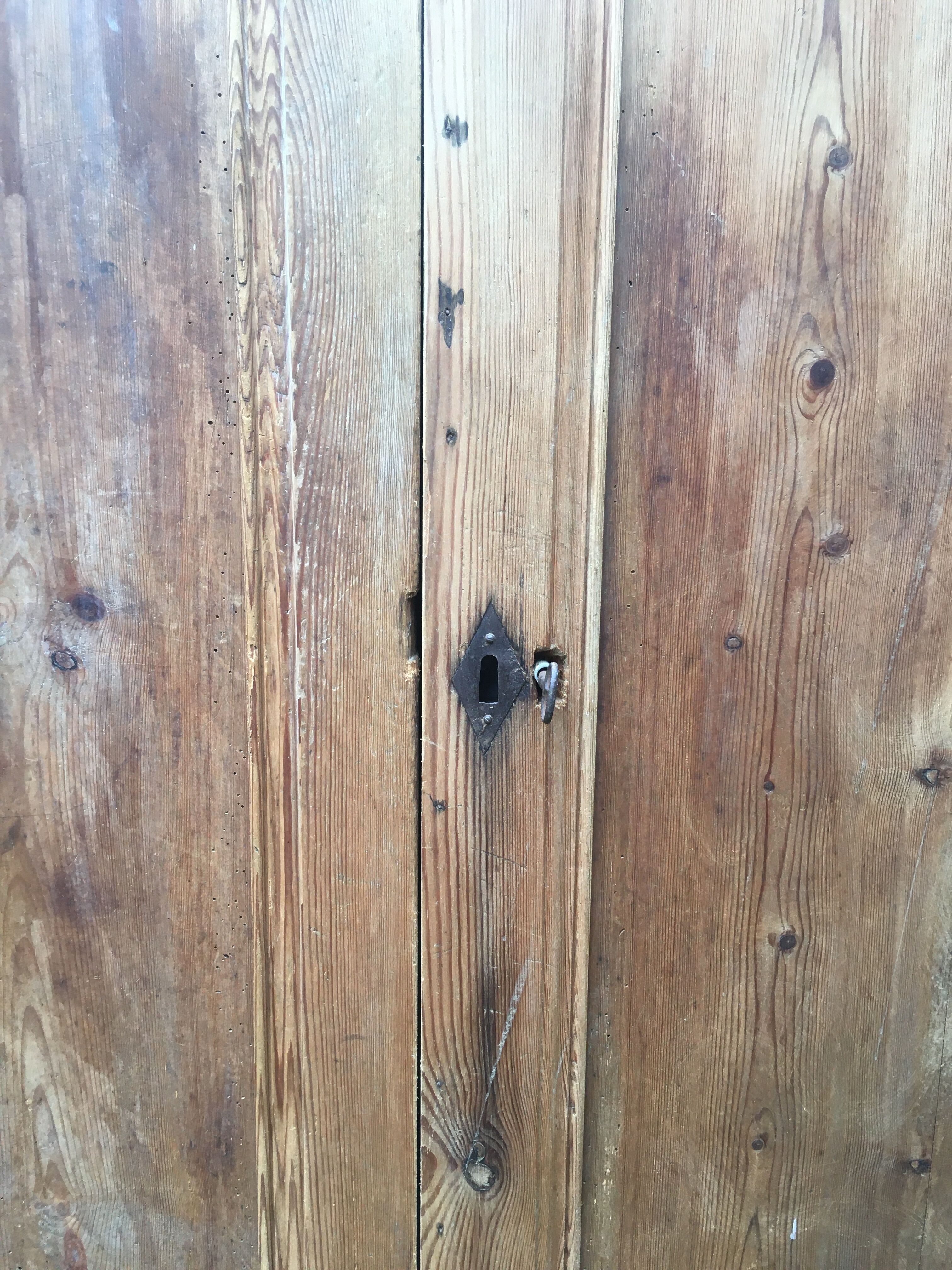 Wooden cabinet with interior doors