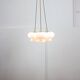 Mid-Century Italian Opaline Glass & Brass Pendant Lamp, set of 3