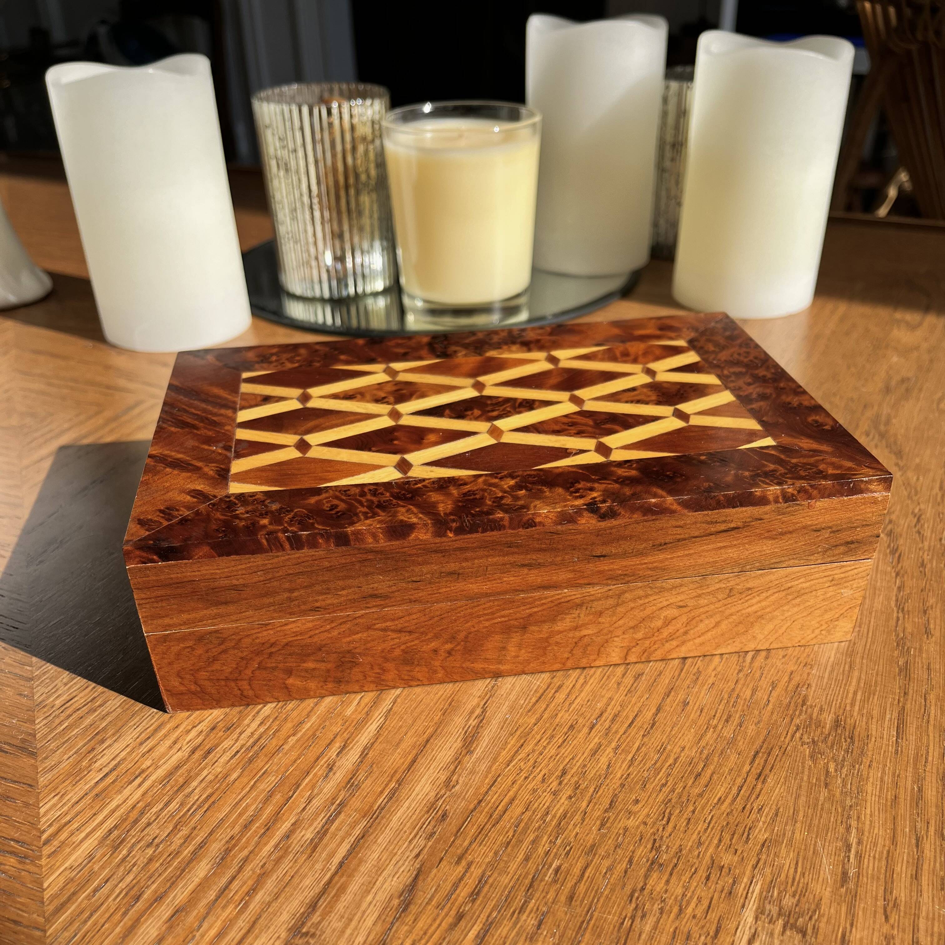 Wooden marquetry box