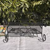 Vintage twisted wrought iron magazine or record holder - magazine rack