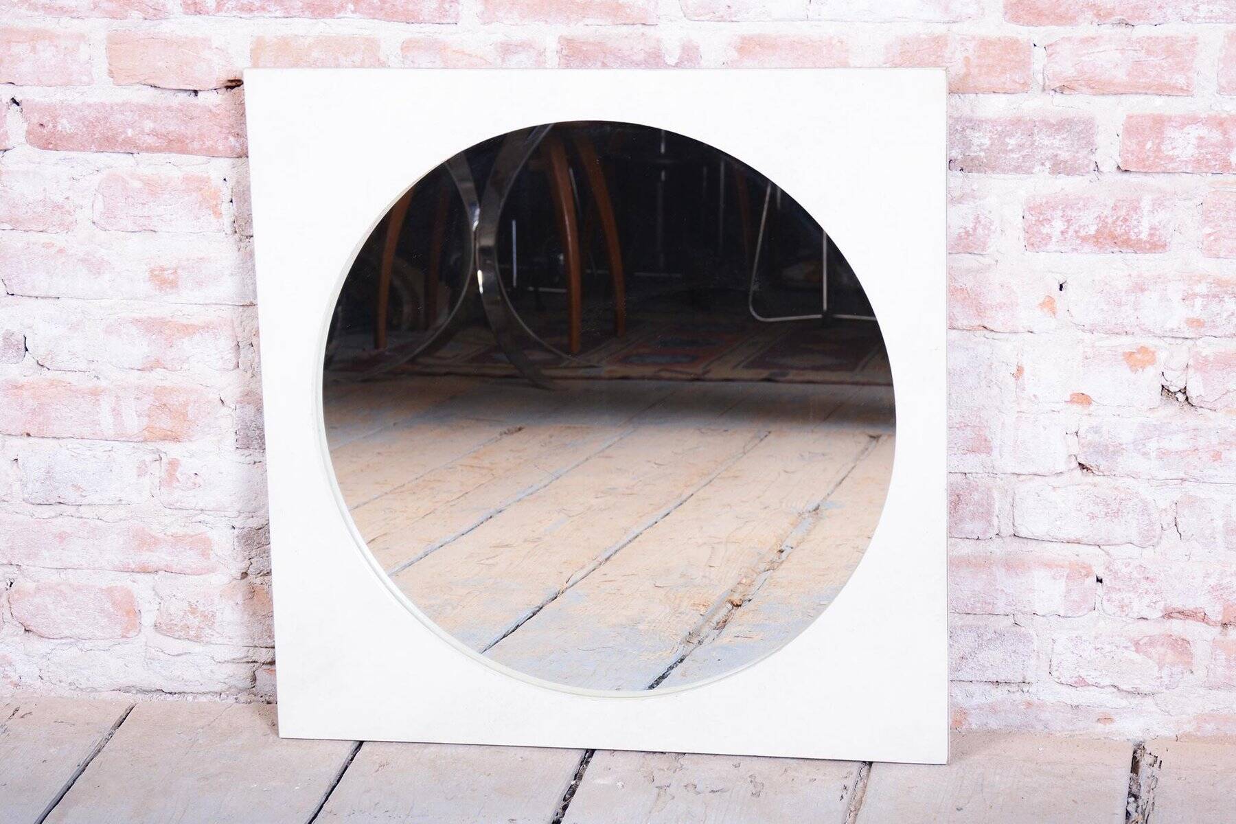 Mid-Century Czech Wall Mirror with Wooden Frame, 1970s