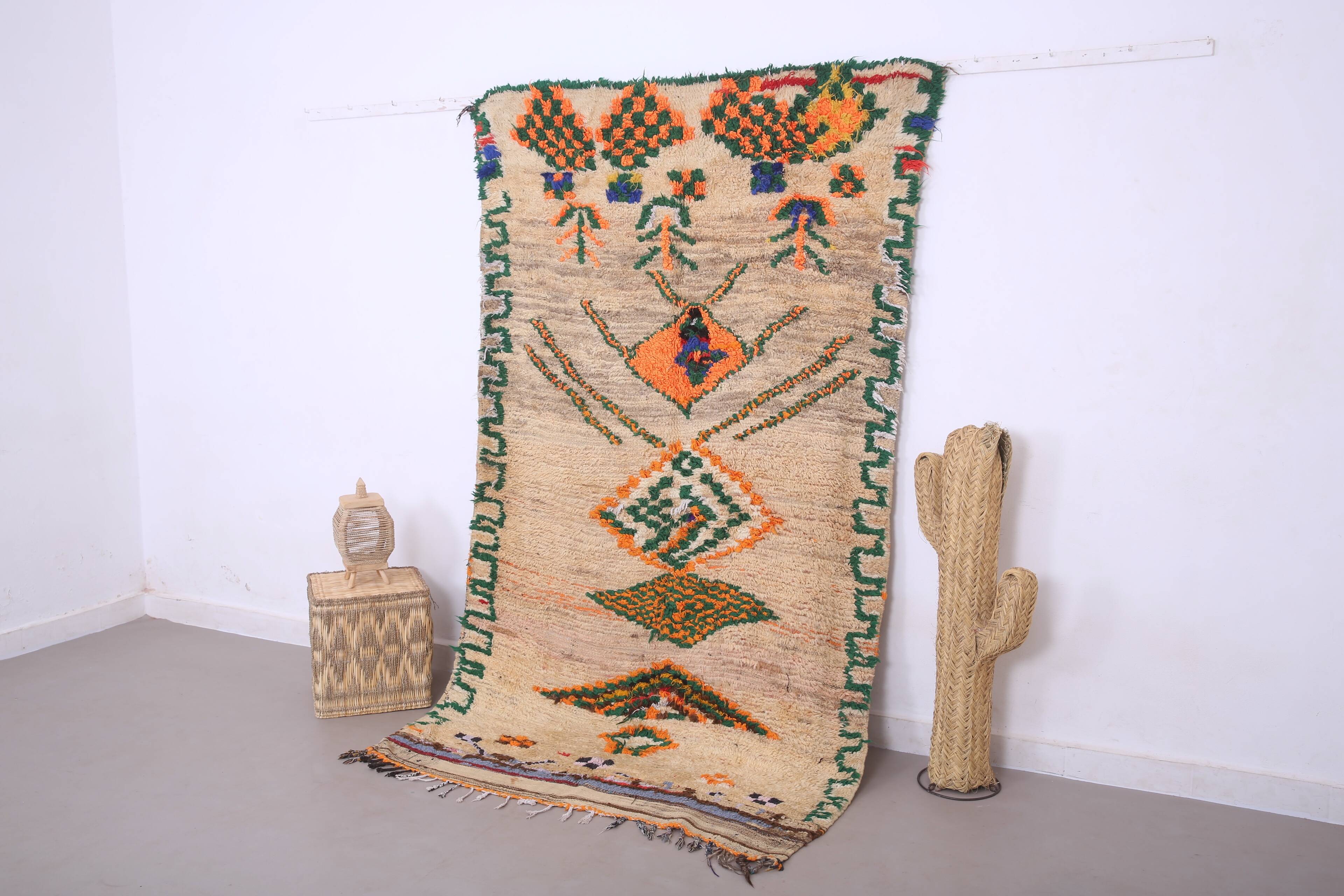 Vintage Moroccan Rug 148 x 260 cm - Tribal Moroccan rug - Berber Wool Rug