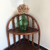 Rattan corner shelf