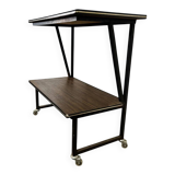 Vintage side table / plant table / audio stand on casters