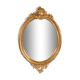 Grand miroir ovale en bois doré