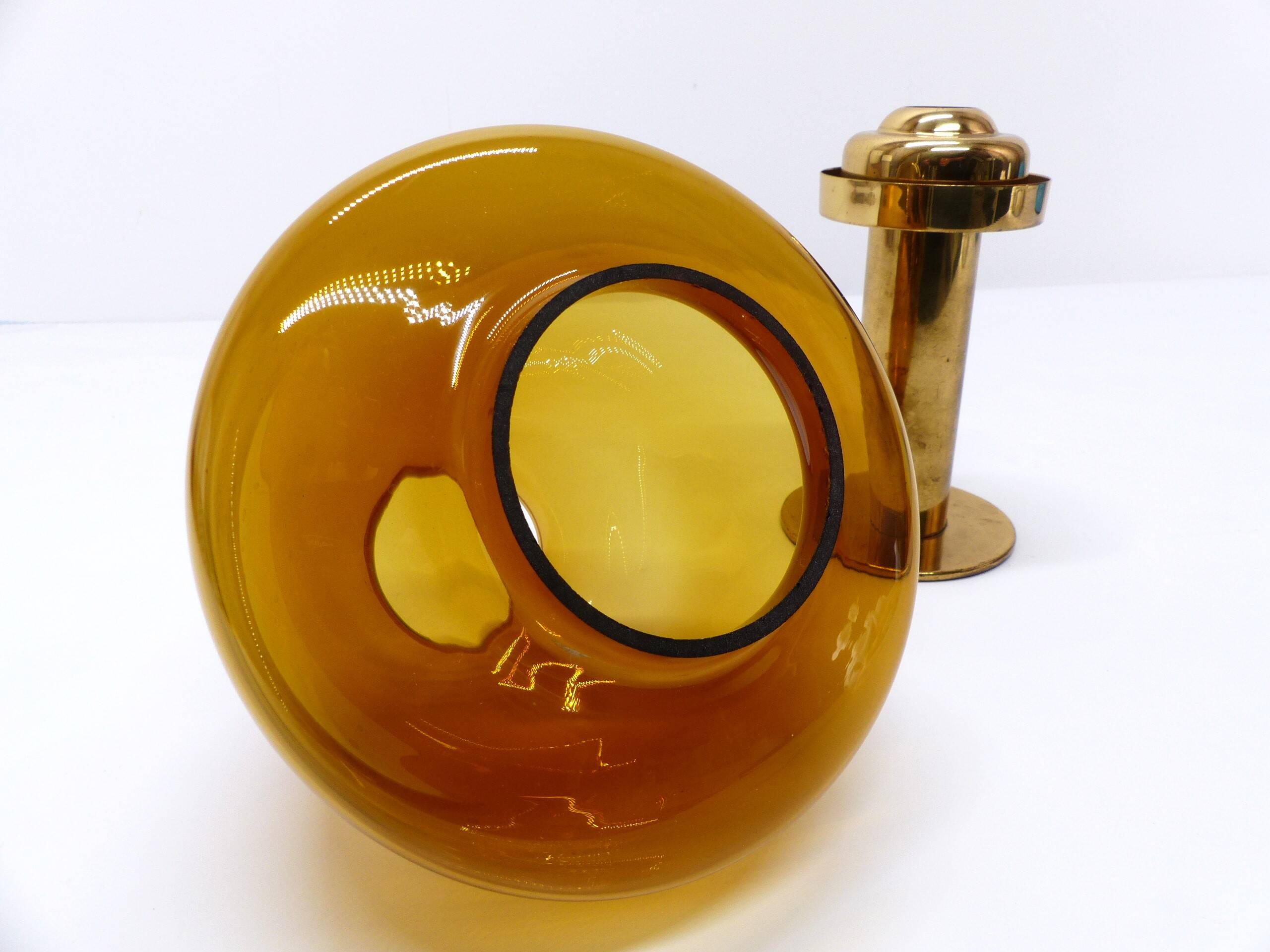 Scandinavian candle holder Hans-Agne Jakobsson Claudia honey L102/27 1960