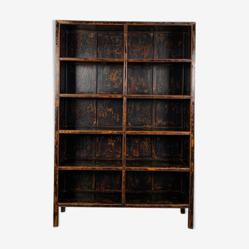 Black vintage asian style bookcase