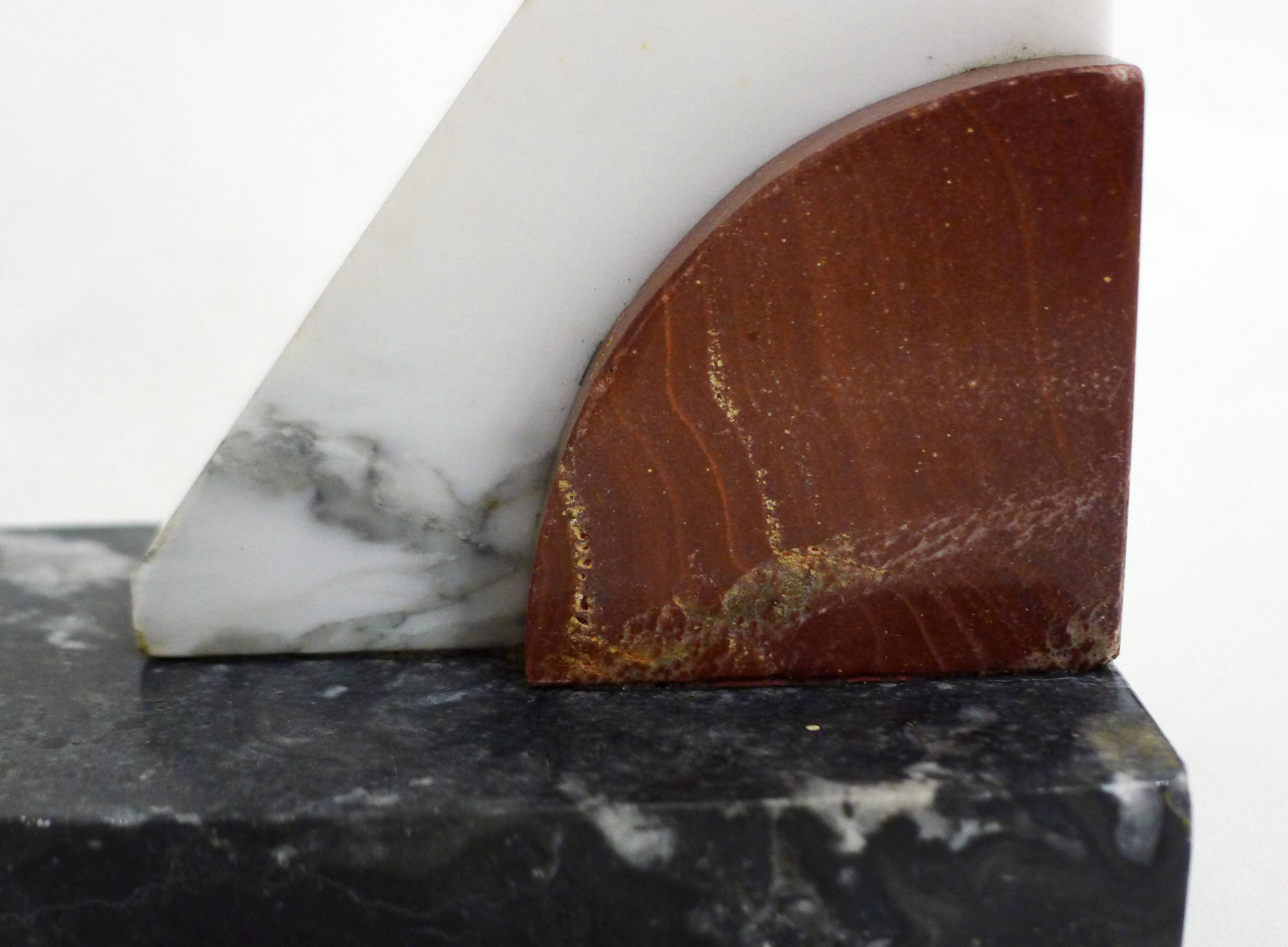 Art Deco marble bookends