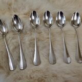 Set of 6 teaspoons in silver metal 18gr