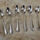Set of 6 teaspoons in silver metal 18gr