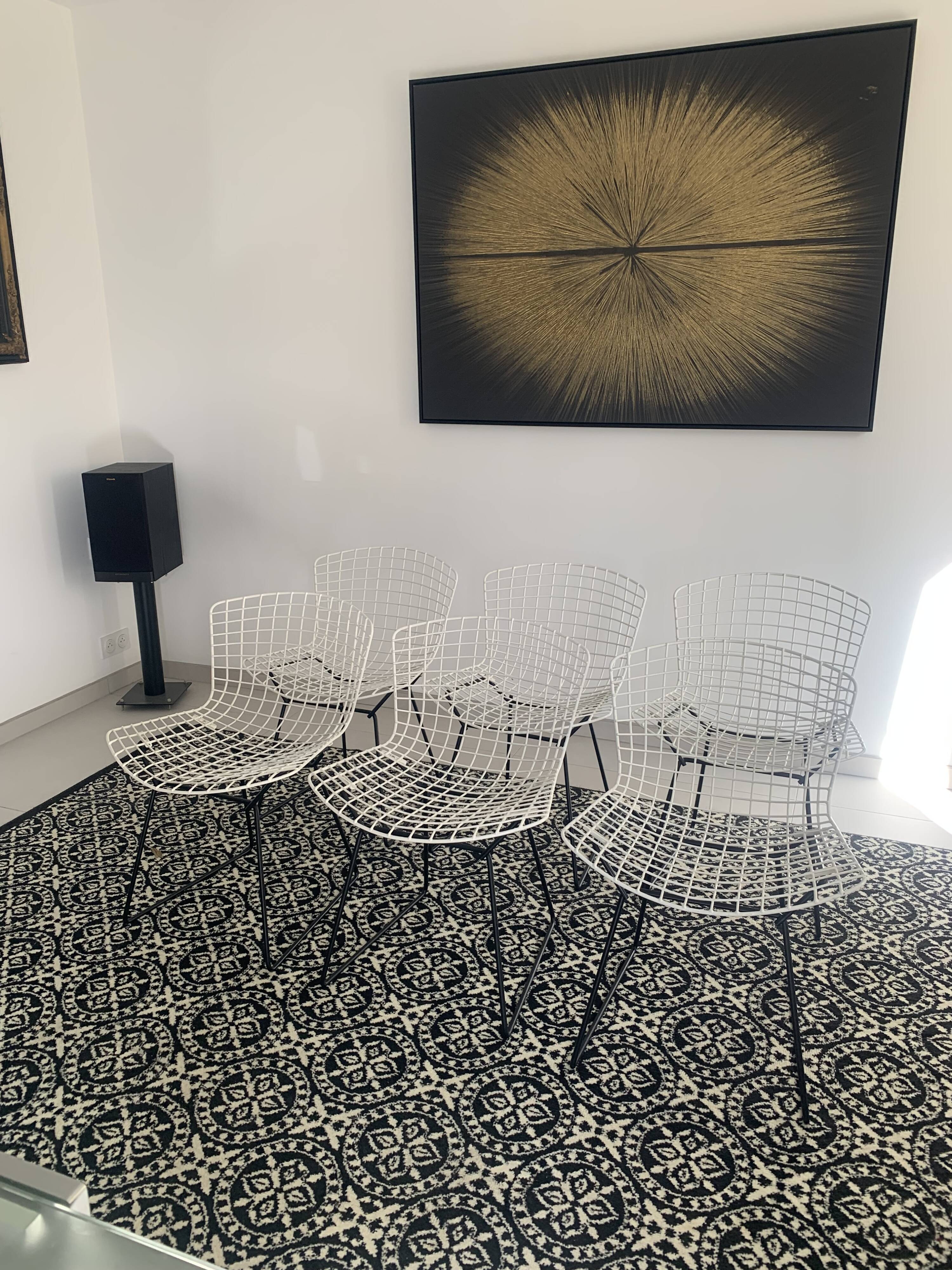 Chaises Vintages par Harry Bertoia pour Knoll, 1970’s, Set de six pièces
