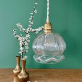 Vintage transparent glass suspension globe