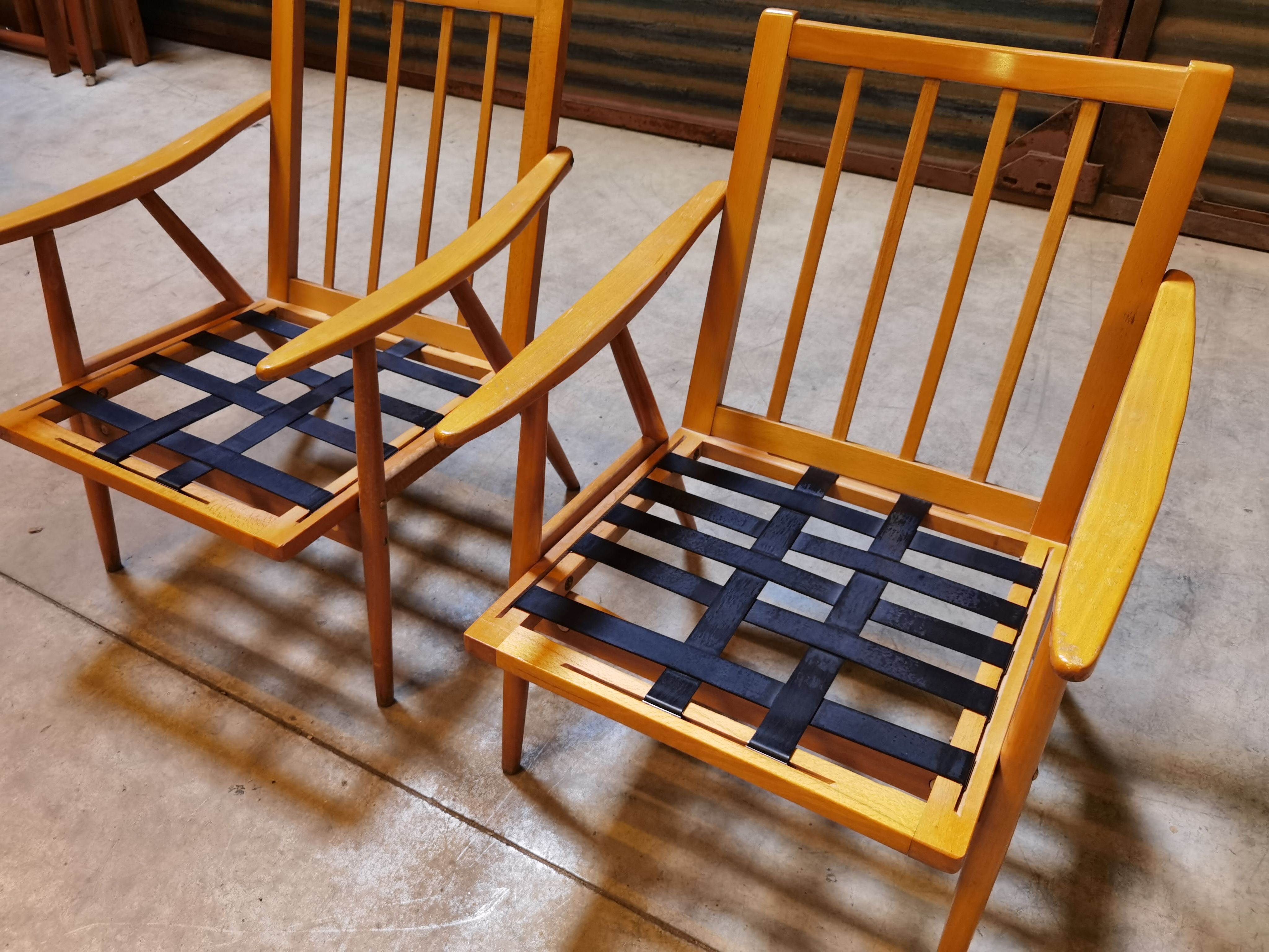 Pair of armchairs Ton Bystřice model Boomerang by Antonin Suman 1960