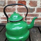 Enameled sheet metal teapot