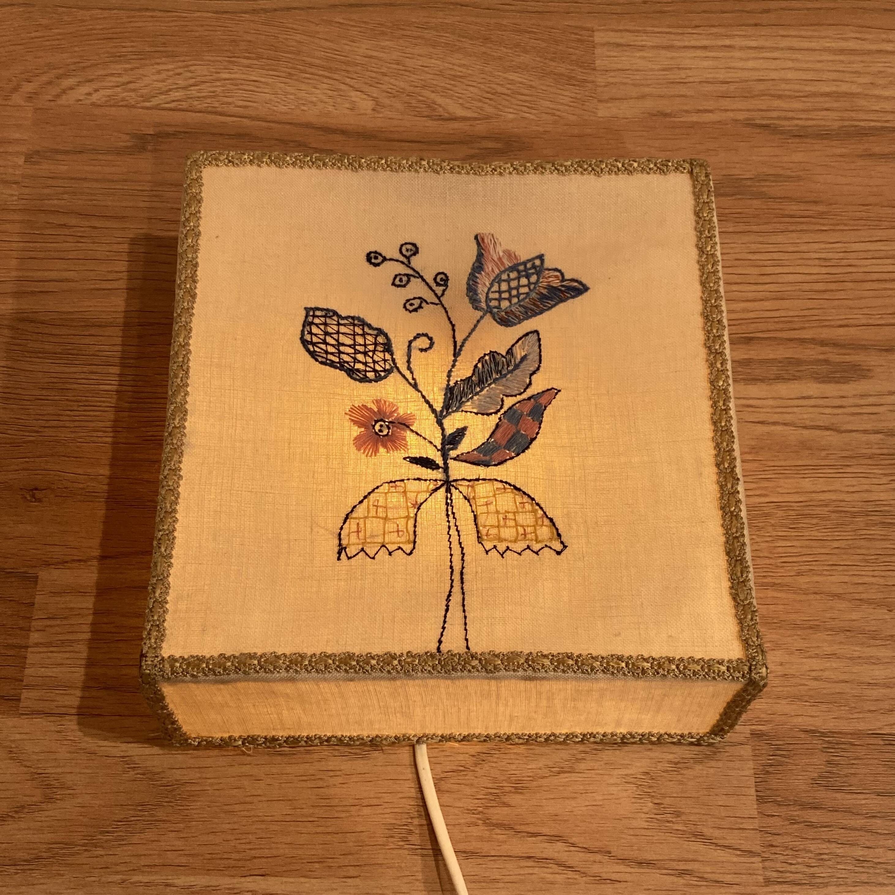 Applique embroidery, Scandinavian design, 1950s