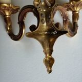 Paire d'appliques classiques en bronze doré