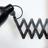 Applique murale industrielle noire à ciseaux, années 1950