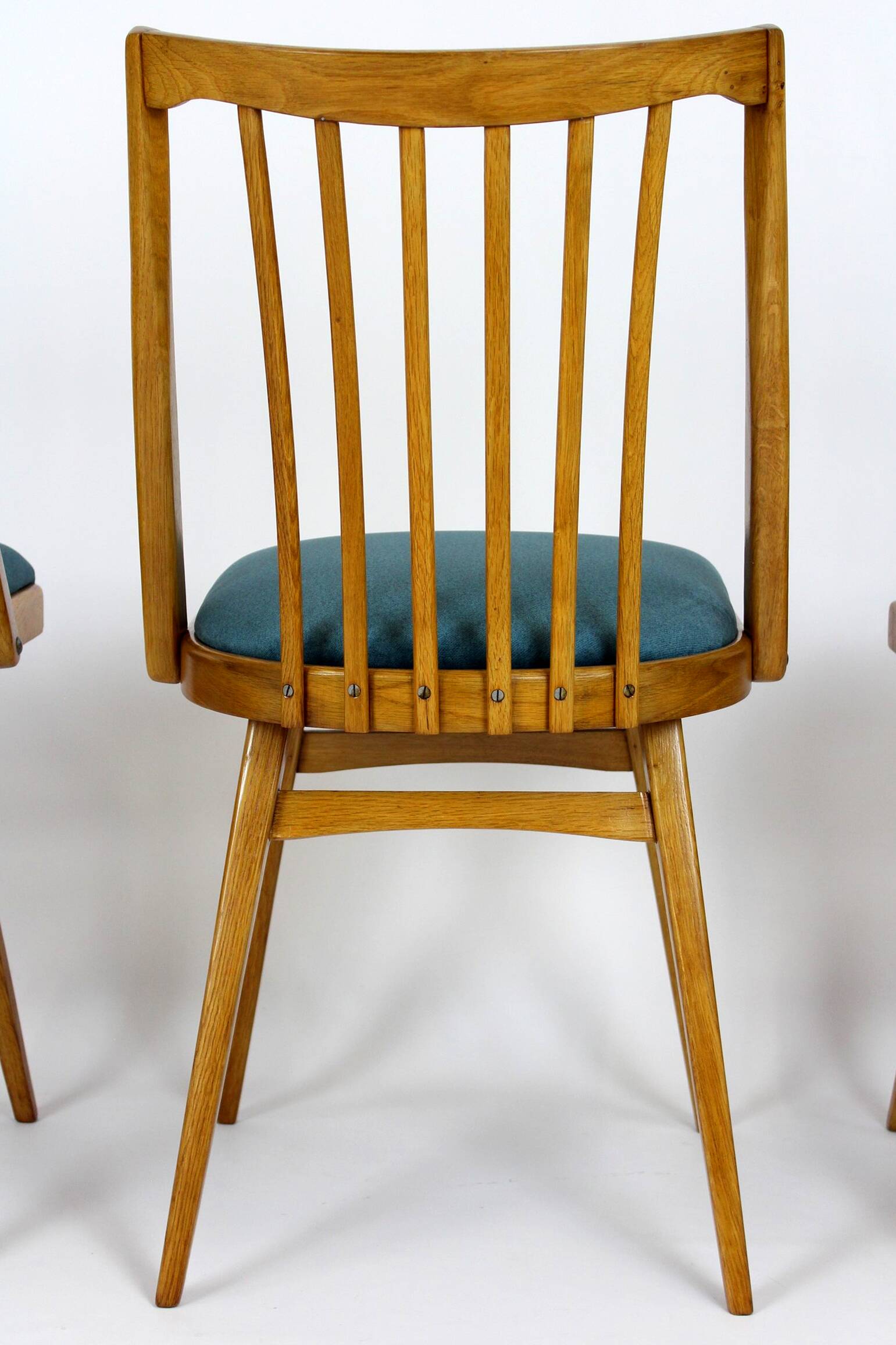 Restored Oak Dining Chairs from Interier Praha, 1960s, Set of 4
