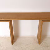 Modern solid oak wall console
