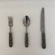 Stainless Steel Set of Knife Fork and Spoon Edwin Blyde & Co, 1950s