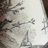 3 abats-jours en toile de Jouy grise et beige