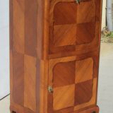Secrétaire des années 60-70 marqueté, meuble informatique
