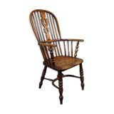 Antique English Windsor chair, high backrest, 18th century