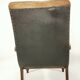 Antique 19th Century Restored British Colonial Plantation Chair Leather Seat
