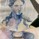 Pastel bust portrait on paper