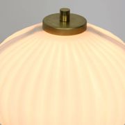 Mid-Century Brass & Glass Table Lamp