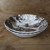 2 vintage English Staffordshire 'HAYRIDE' salad bowls