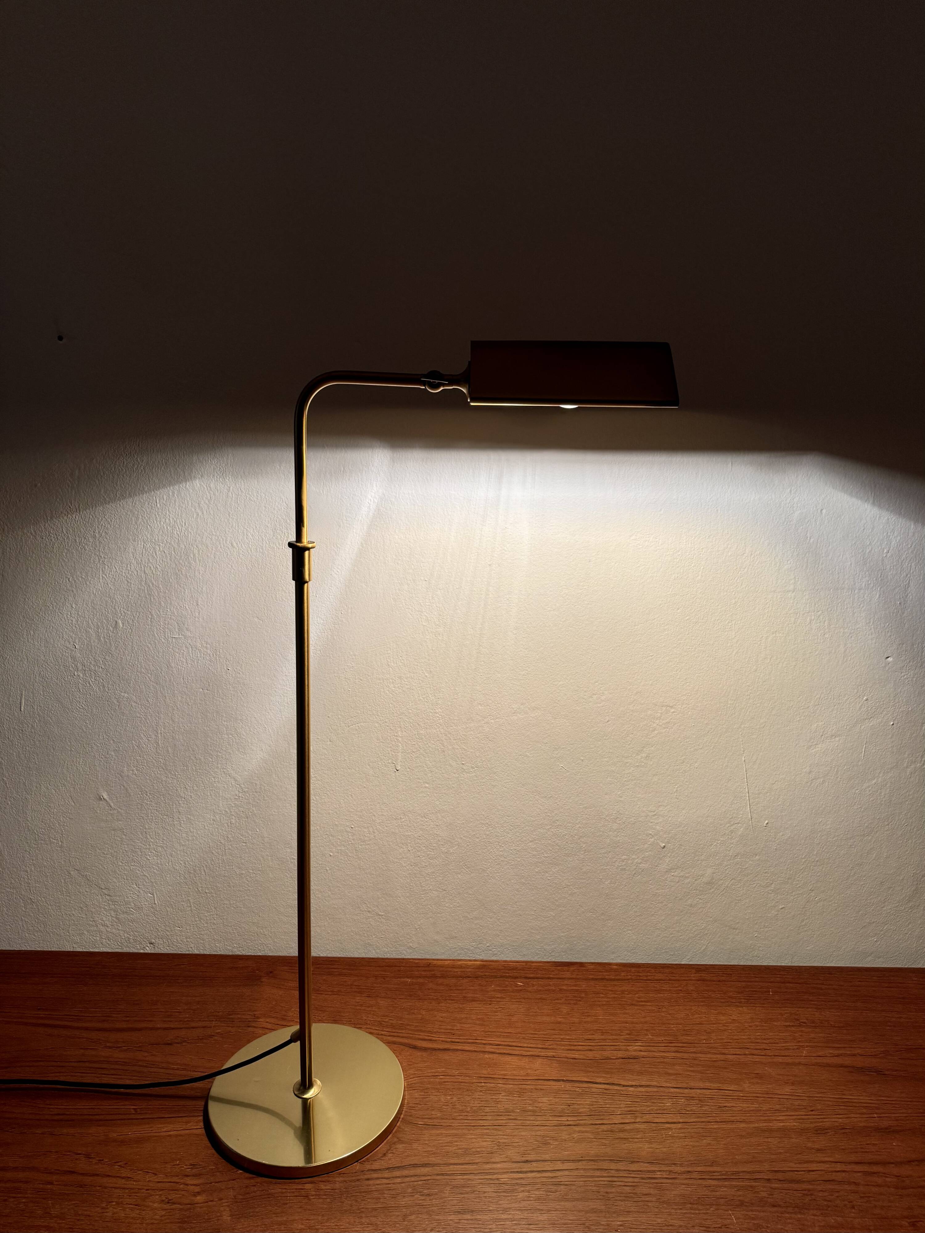 Adjustable Brass Floor Lamp by Florian Schulz