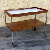 1960s 1970s serving trolley walnut teak Walter Wirz for Wilhelm Renz Design