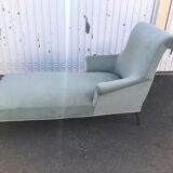 Vintage daybed in gray green velvet