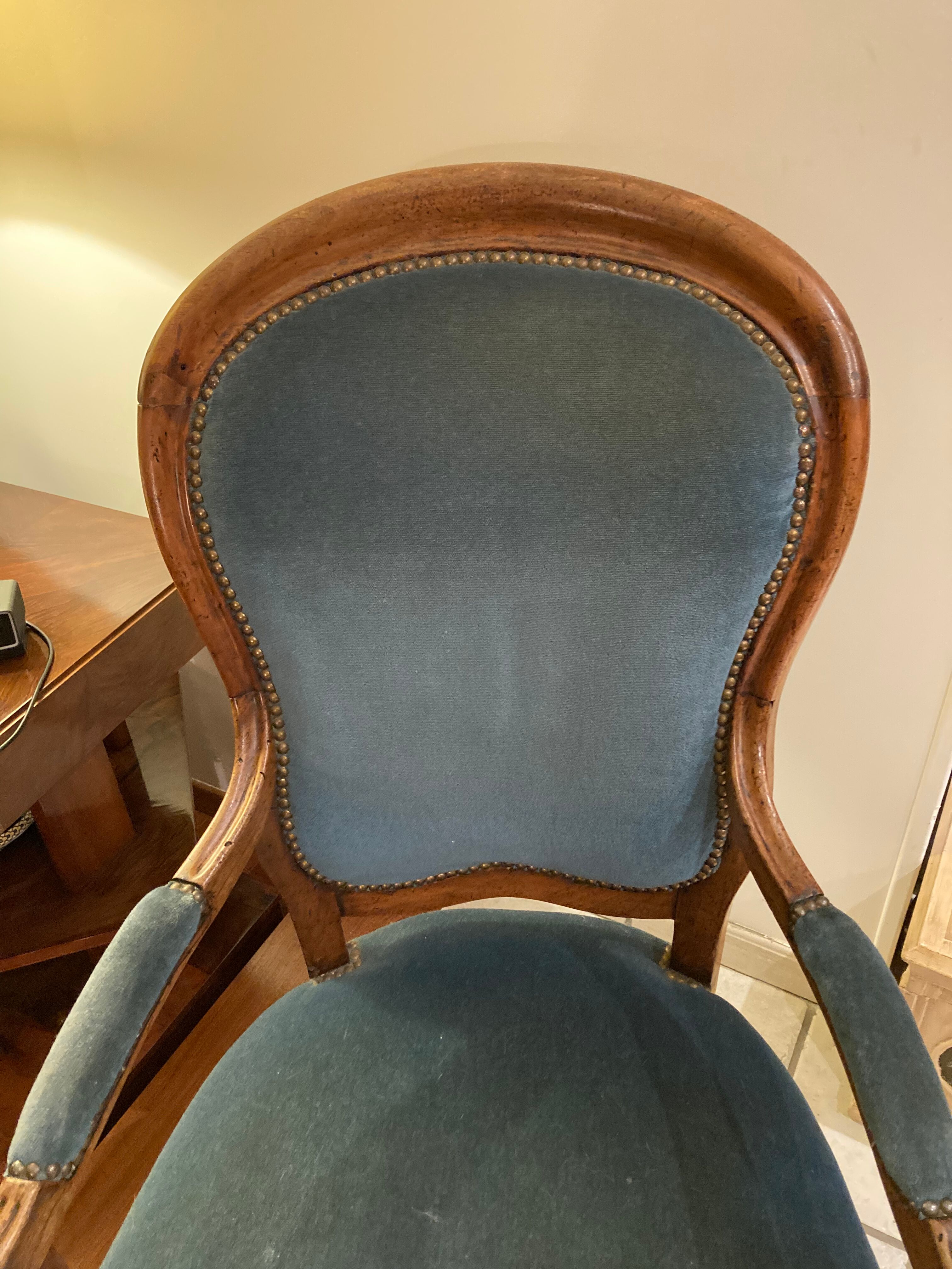 Louis Philippe armchair in walnut