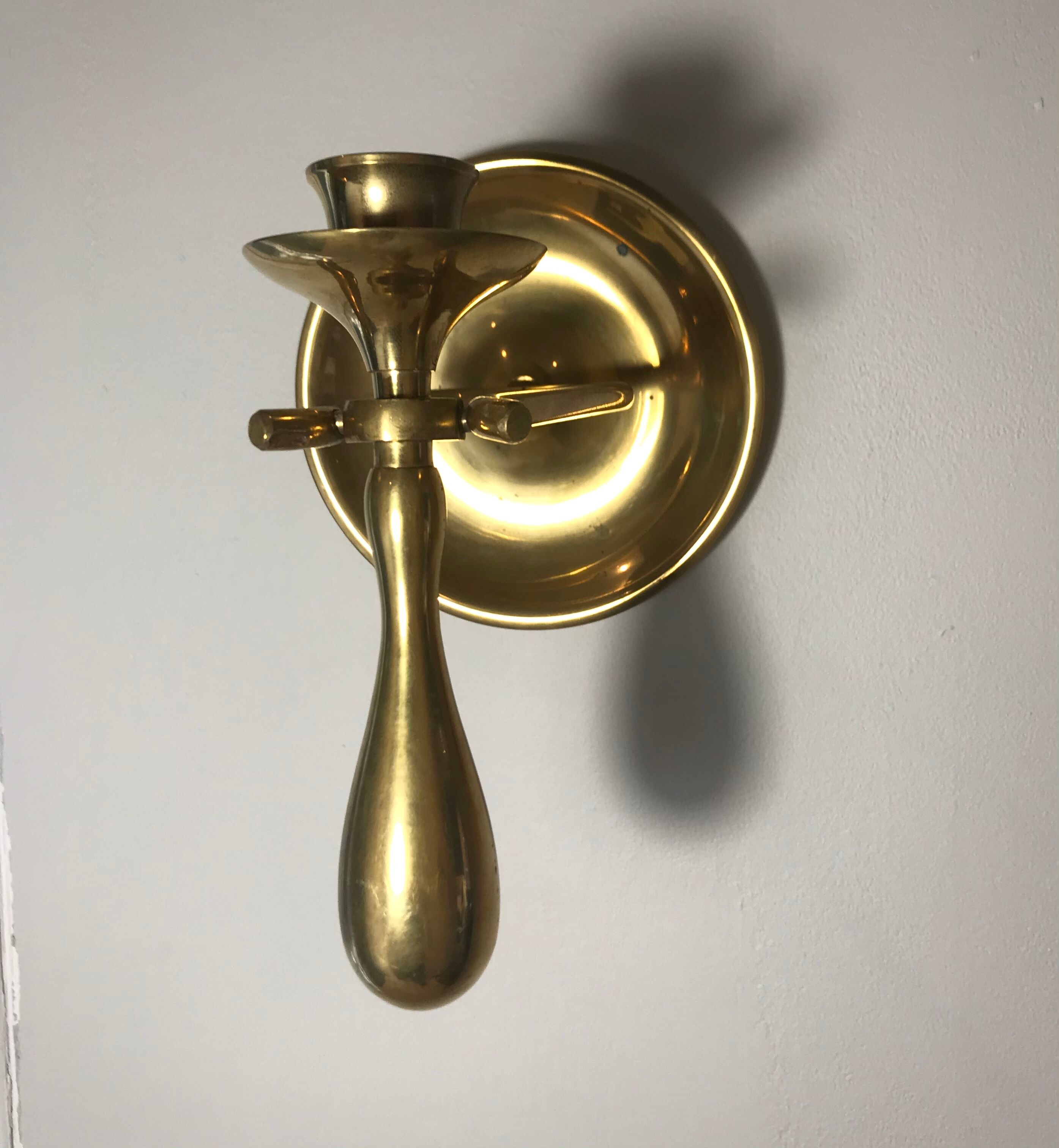 Brass sailor's candlestick