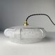 Pair of glass pendant lamps from clichy