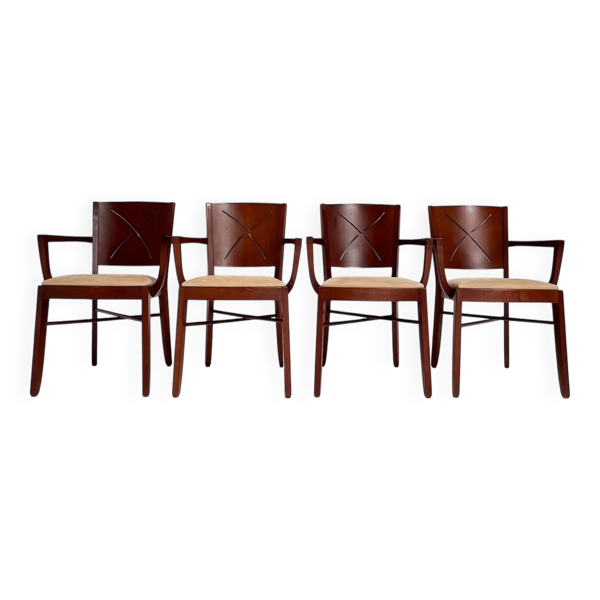 Ensemble de 4 chaises de salle à manger Andreu World, années 1960