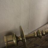 Large brass torch candle holder