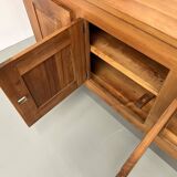 1950s Brutalist Sideboard in Solid Elm